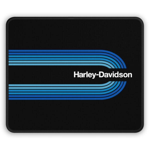 1970s Blue Harley-Davidson Gaming Mouse Pad