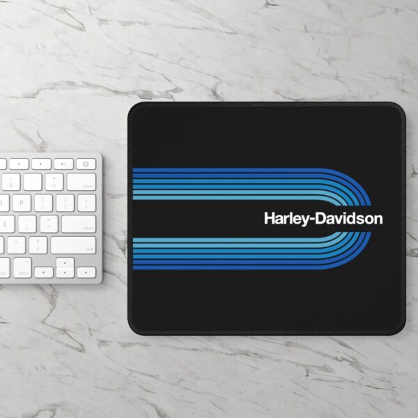 1970s Blue Harley-Davidson Gaming Mouse Pad - Image 2